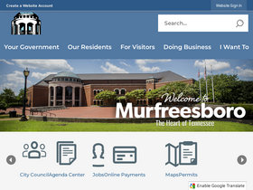 'murfreesborotn.gov' screenshot