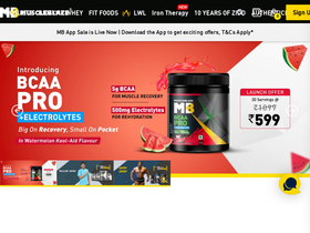 'muscleblaze.com' screenshot