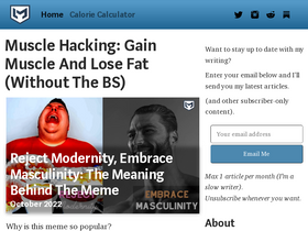 'musclehacking.com' screenshot