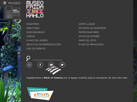 'museofridakahlo.org.mx' screenshot