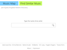 'music-map.com' screenshot