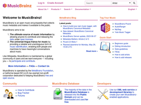 'musicbrainz.org' screenshot