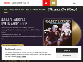 'musiconvinyl.com' screenshot