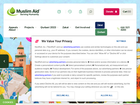 'muslimaid.org' screenshot
