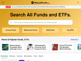 'mutualfunds.com' screenshot