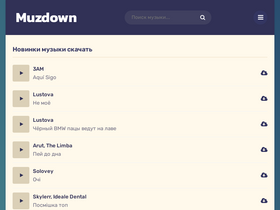 'muzdown.net' screenshot