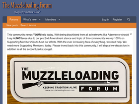 'muzzleloadingforum.com' screenshot