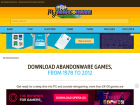 'myabandonware.com' screenshot