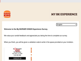 'mybkexperience.com' screenshot