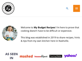 'mybudgetrecipes.com' screenshot
