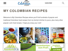 'mycolombianrecipes.com' screenshot