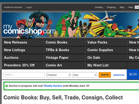 'mycomicshop.com' screenshot