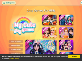 'mycutegames.com' screenshot