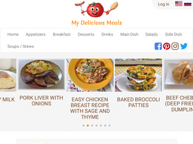 'mydeliciousmeals.com' screenshot
