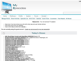 'myepisodes.com' screenshot