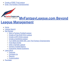 'myfantasyleague.com' screenshot