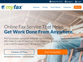 'myfax.com' screenshot