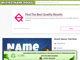 'myfirstname.rocks' screenshot