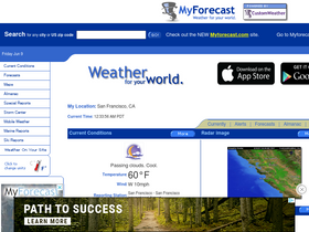 'myforecast.co' screenshot