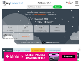 'myforecast.com' screenshot