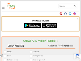 'myfridgefood.com' screenshot