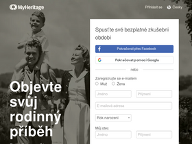 'myheritage.cz' screenshot