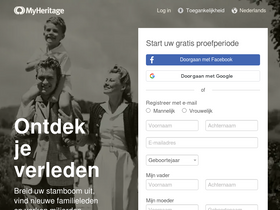'myheritage.nl' screenshot