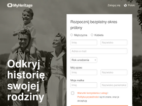 'myheritage.pl' screenshot