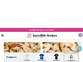 'myincrediblerecipes.com' screenshot