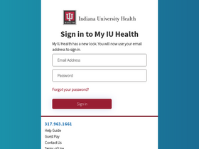 'myiuhealth.org' screenshot
