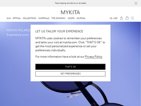 'mykita.com' screenshot