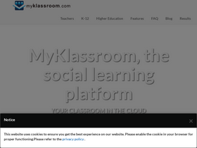 'myklassroom.com' screenshot