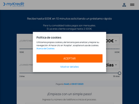 'mykredit.es' screenshot