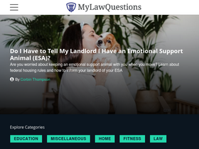 'mylawquestions.com' screenshot