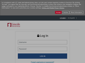 'mylincolnportal.com' screenshot