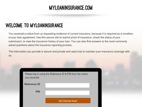 'myloaninsurance.com' screenshot