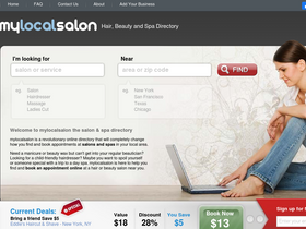 'mylocalsalon.com' screenshot