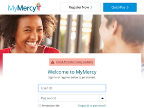 'mymercy.net' screenshot