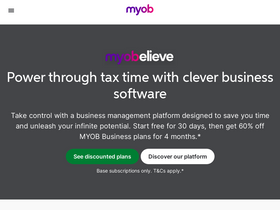 'myob.com' screenshot
