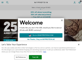 'myprotein.ae' screenshot