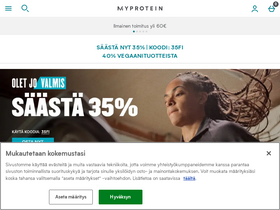 'myprotein.fi' screenshot