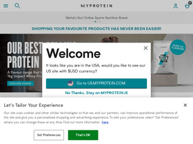 'myprotein.ie' screenshot