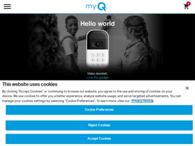 'myq.com' screenshot