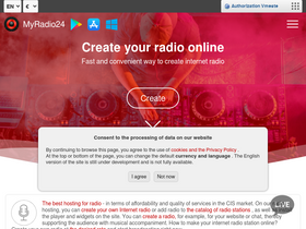 'myradio24.com' screenshot