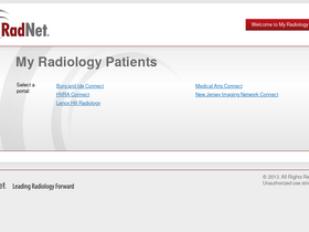 'myradiologypatients.com' screenshot