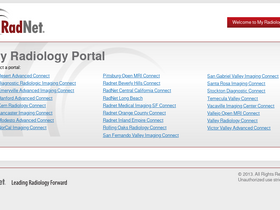 'myradiologyportal.com' screenshot