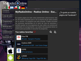 'myradioonline.es' screenshot
