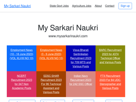'mysarkarinaukri.com' screenshot