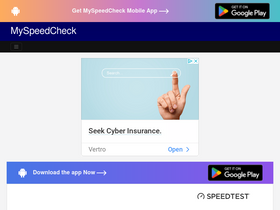 'myspeedcheck.net' screenshot
