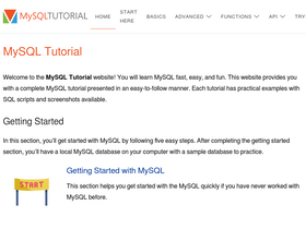 'mysqltutorial.org' screenshot